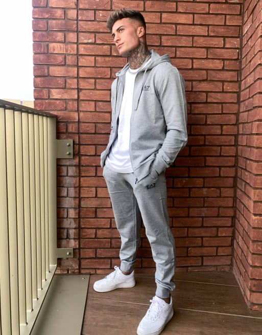 Armani EA7 Core ID logo tracksuit in grey | ASOS