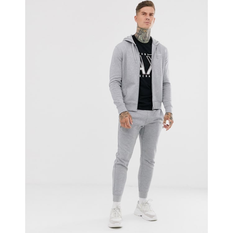 Armani Exchange logo tracksuit set in grey ASOS