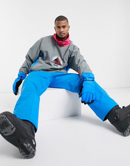 ASOS 4505 colour block ski outfit in blue