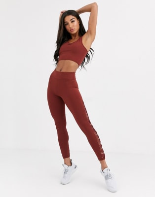 ASOS 4505 macrame detail crop yoga legging