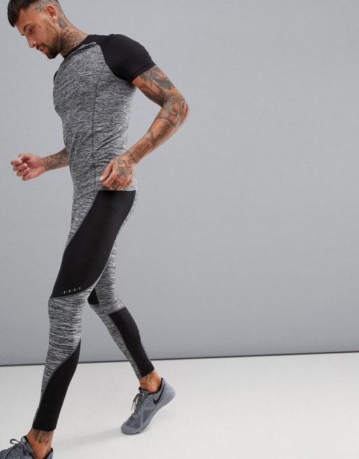 ASOS 4505 cut & sew two-piece in gray marl