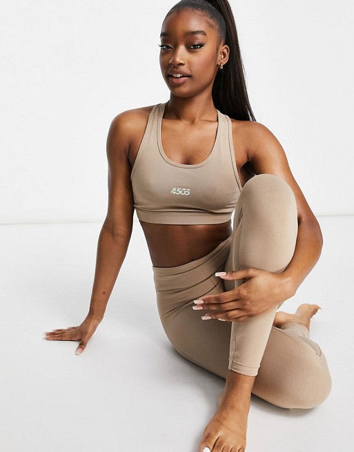 ASOS 4505 icon scoop neck sports bra in cotton touch