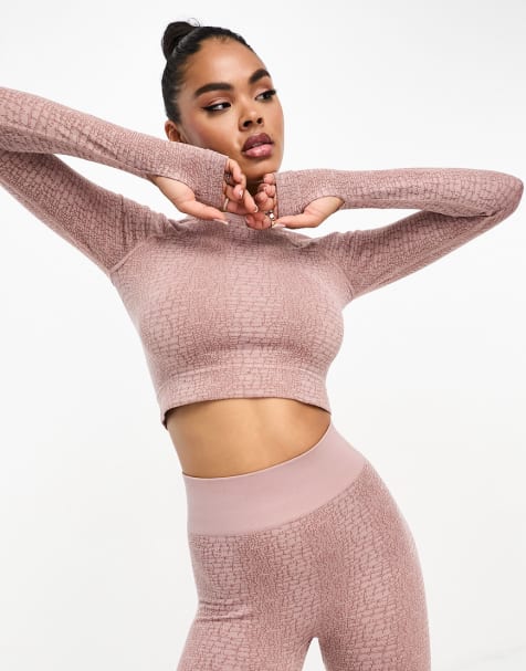 ASOS 4505 Petite seamless sculpting long sleeve top with back detail