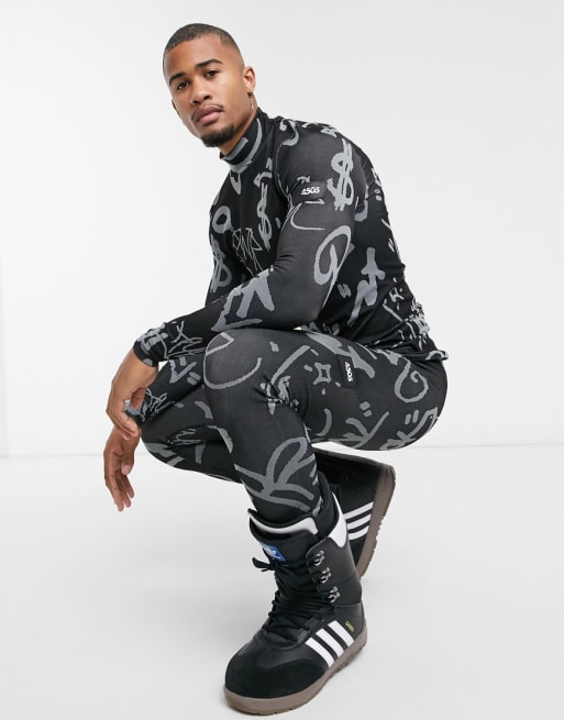 ASOS 4505 seamless graffiti base layer set