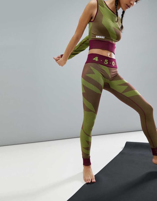 ASOS 4505 seamless yoga co-ord in knitted check