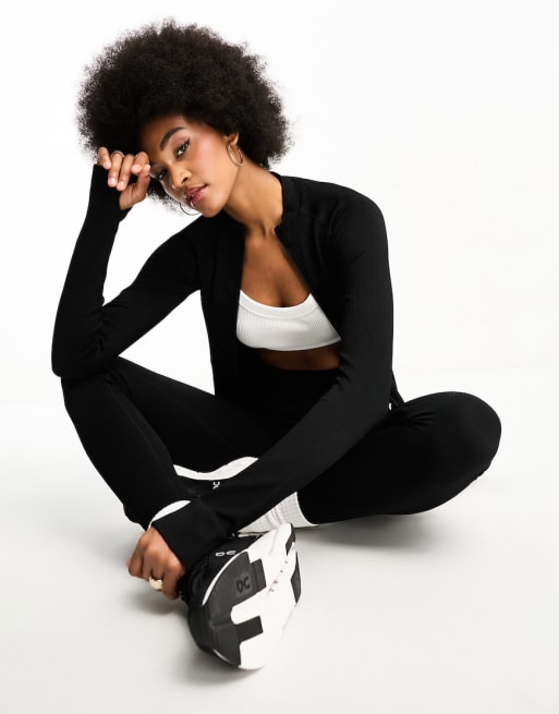 ASOS 4505 seamless rib zip through jacket