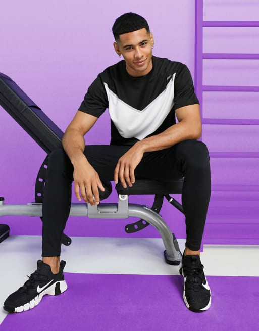 ASOS 4505 training set with contrast panels in black ASOS