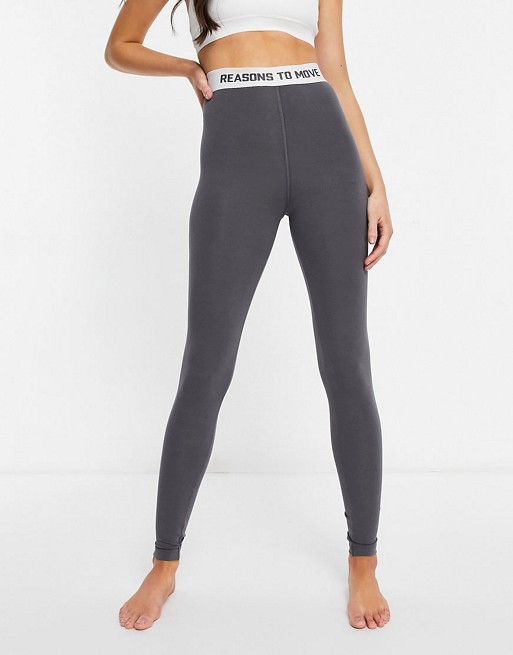 ASOS 4505 legging in cotton touch with elasticated waistband