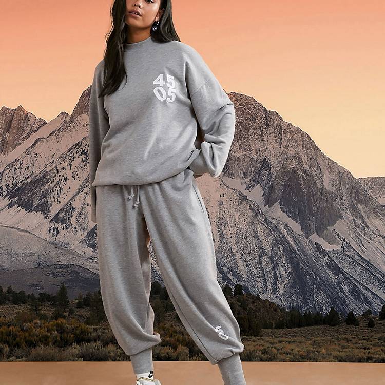 ASOS 4505 unisex sweatpants and sweatshirt set in gray
