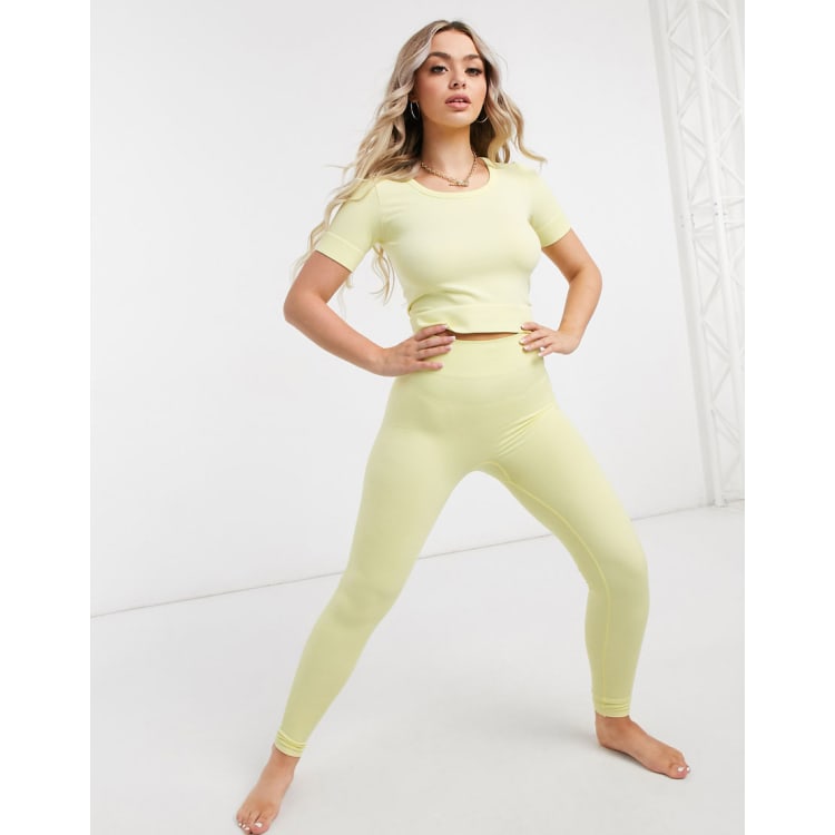 ASOS 4505 yoga seamless set in yellow