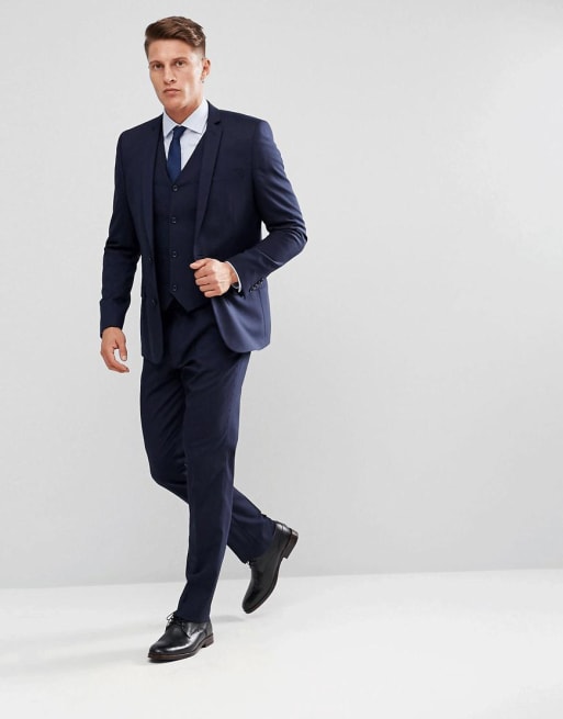  ASOS - Costume cintré - Bleu marine