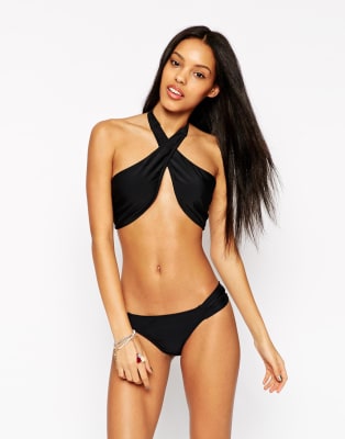 wrap halter one piece swimsuit