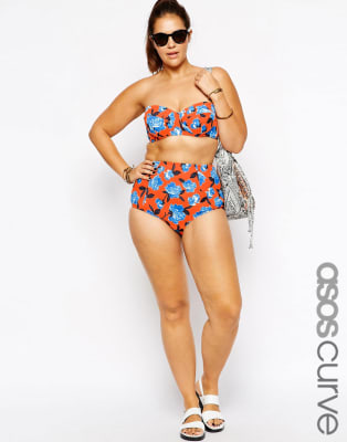 orange swimsuit asos