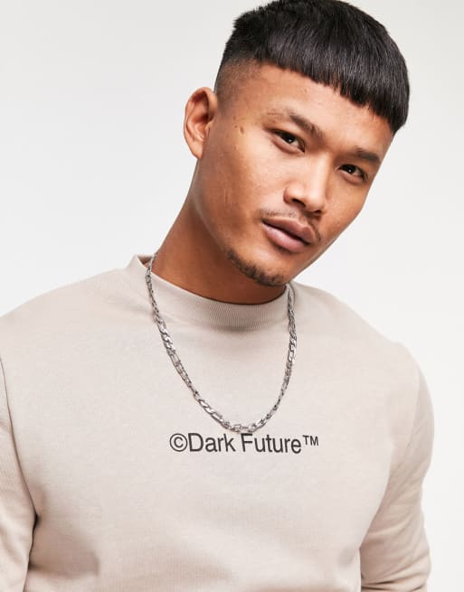 ASOS Dark Future - Coordinato con logo stampato colore neutro