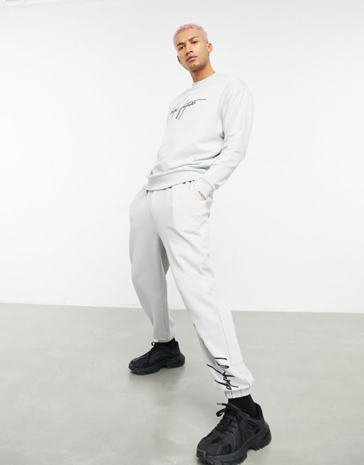 ASOS Dark Future – Set in Grau mit Logo-Print