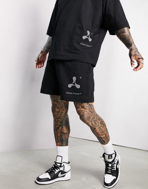 ASOS Dark Future x Cream - Coordinato con stampa del logo riflettente, colore nero