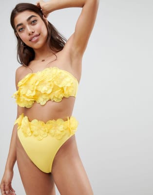 asos yellow bikini