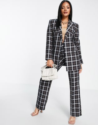 Asos Design 70s Double Breasted Suit In Check Asos 6825