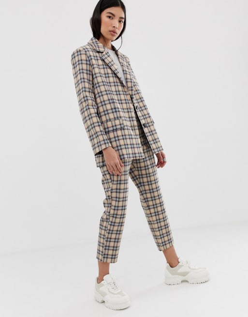 ASOS DESIGN - Abito chiaro a quadri