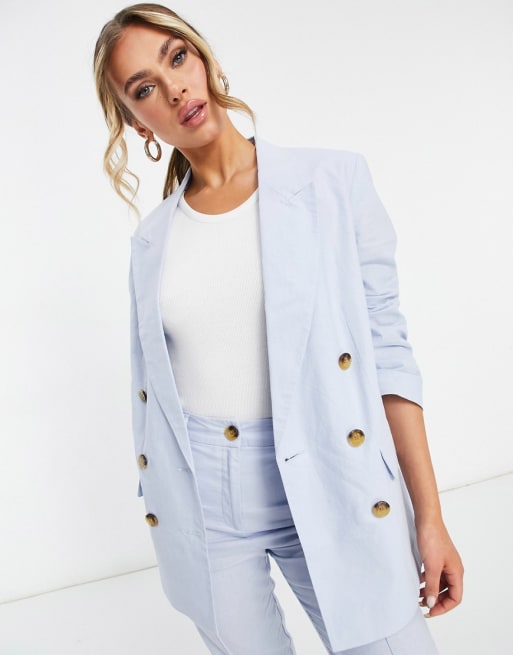 ASOS DESIGN - Abito in lino blu