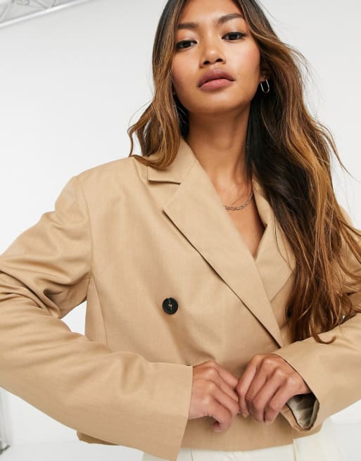 ASOS DESIGN - Abito modello corto colore cammello