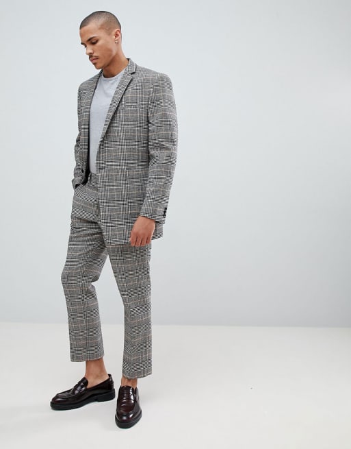 ASOS DESIGN - Abito oversize nero e bianco a quadri