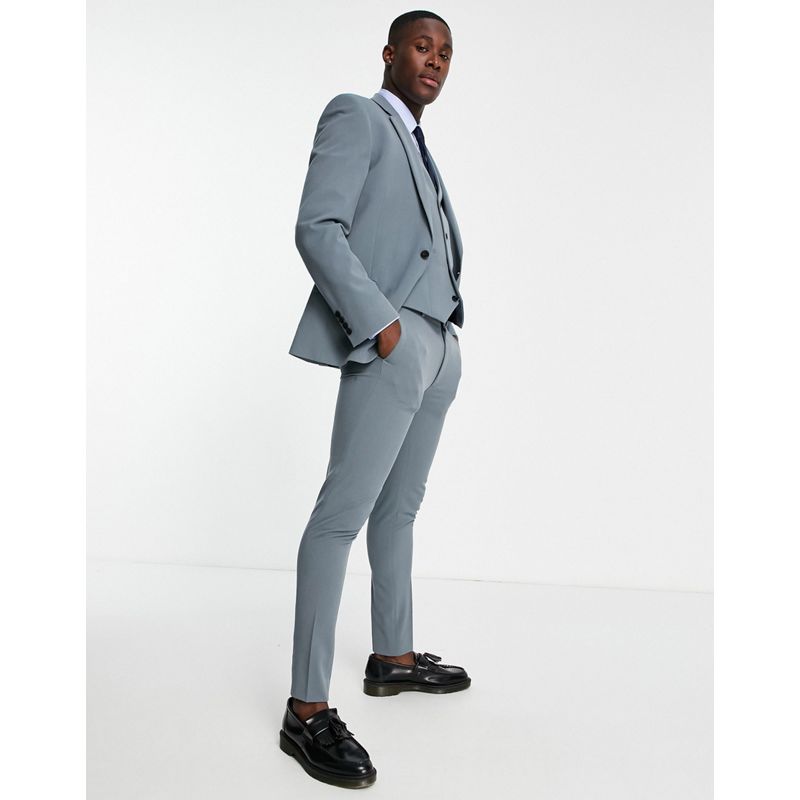 hoxfM Pantaloni da abito DESIGN - Abito super skinny blu tenue