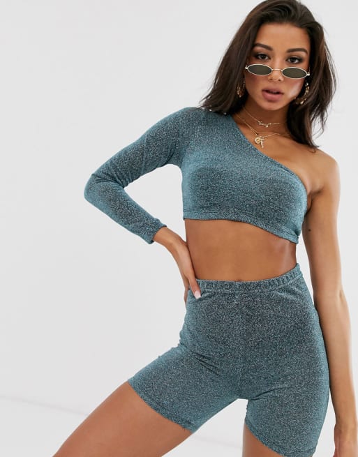 ASOS DESIGN beach ombre jersey sparkle co-ord