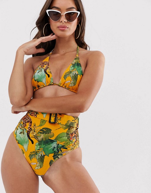 ASOS DESIGN bikini in exotic tropical print