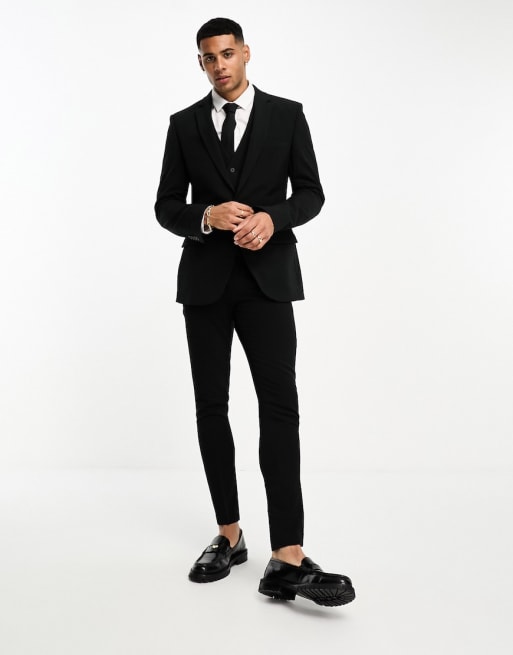  ASOS DESIGN black super skinny suit