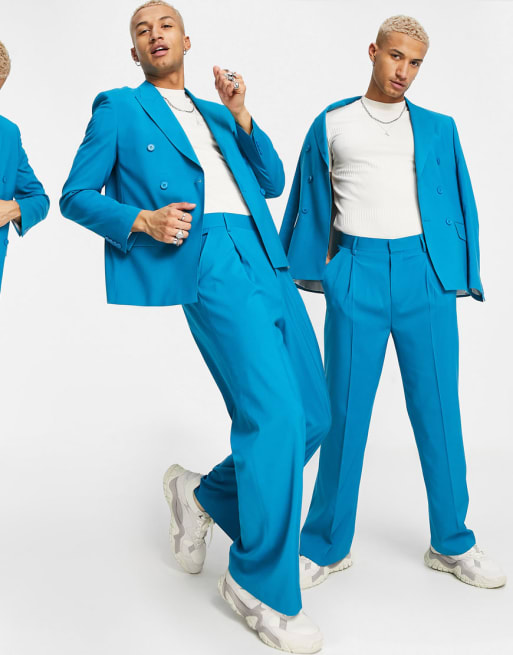 ASOS DESIGN boxy suit in blue