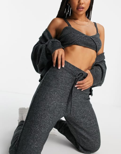fluffy sweatpants on the inside