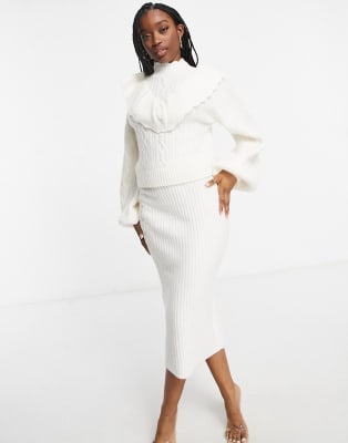 asos sweater skirt set