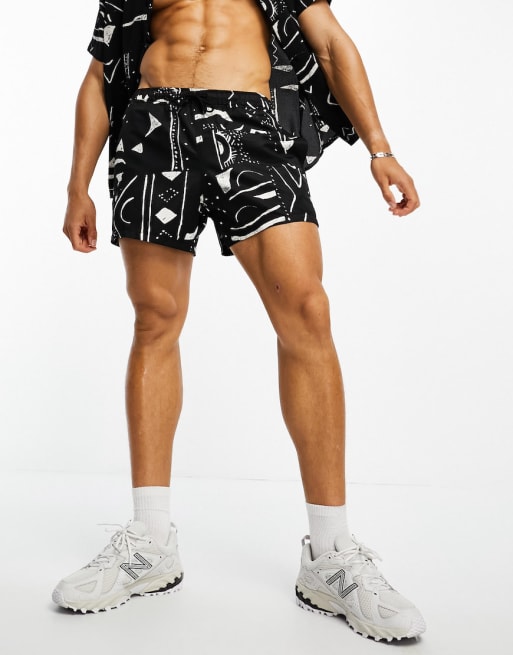 ASOS Design Co-ord in black abstract print