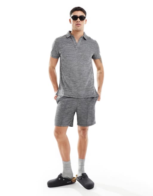 ASOS DESIGN co-ord in black and white texture