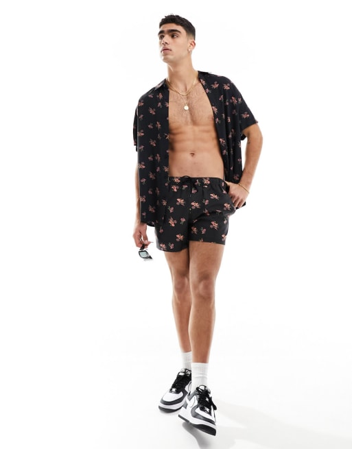 ASOS DESIGN co-ord in dark base floral print