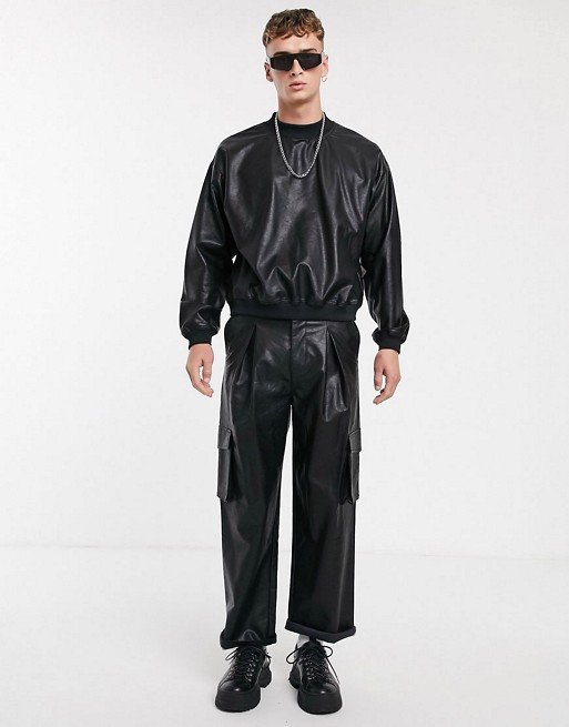 ASOS DESIGN co-ord in faux leather