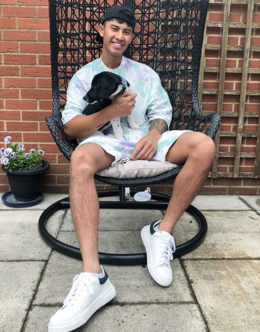 ASOS DESIGN co-ord in pastel tie dye 