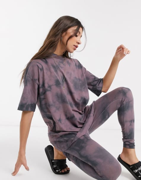 ASOS DESIGN co-ord in tonal tie dye