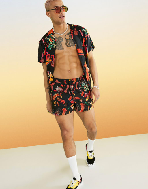 ASOS DESIGN co-ord in Vegas print