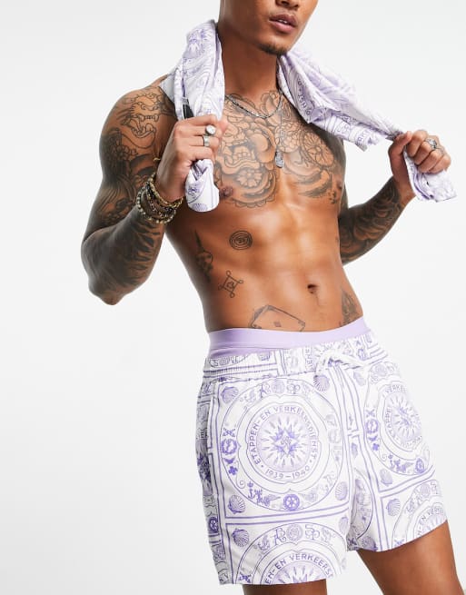 ASOS Design Co-ord in white nautical print