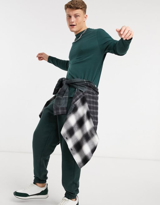 Long sleeve shirt store with jogger pants