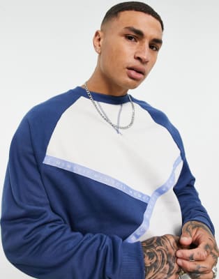 ASOS DESIGN co-ord oversized sweatshirt and joggers with blocking and numerals t