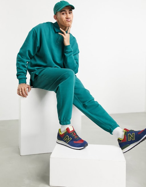 ASOS DESIGN co-ord oversized tracksuit in green | ASOS