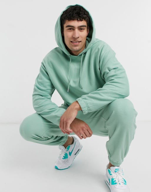 ASOS DESIGN co ord oversized tracksuit in polar fleece in pastel green ASOS