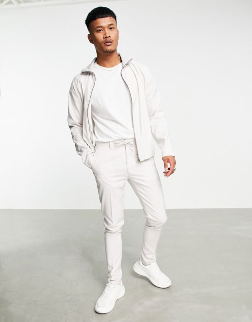 ASOS DESIGN skinny smart trousers co-ord in ice grey