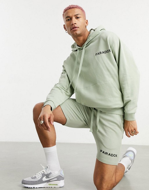 ASOS DESIGN co-ord oversized hoodie with small text print