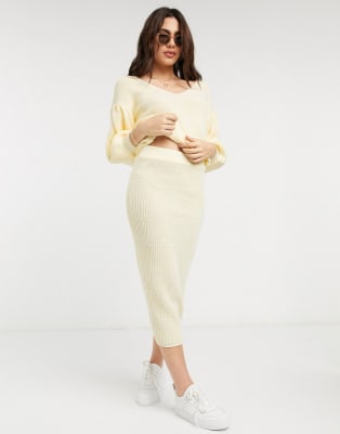 gebreide rok en trui set