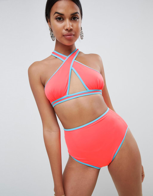 Cross-Back Triangle Bralette