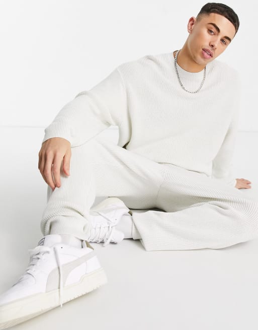 ASOS DESIGN - Coordinato a coste in cotone, colore grigio ghiaccio